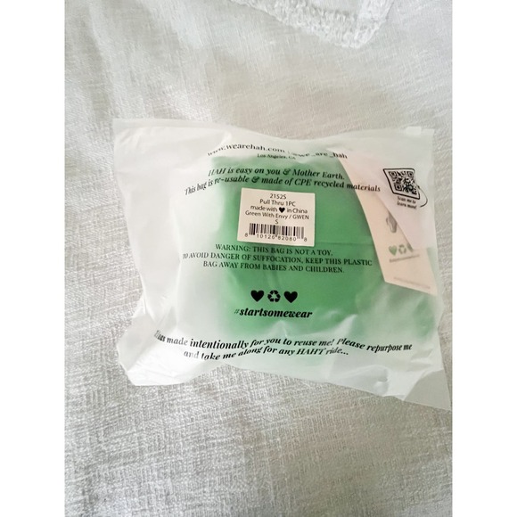 We are HAH | Pull Thru Swimsuit | Green with Envy | Sz S - Picture 13 of 13